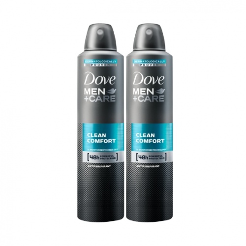Dove for Men Clean Comfort Anti-Perspirant 150ml Twin Pack